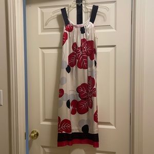 Flower print 100 percent silk dress from a boutique